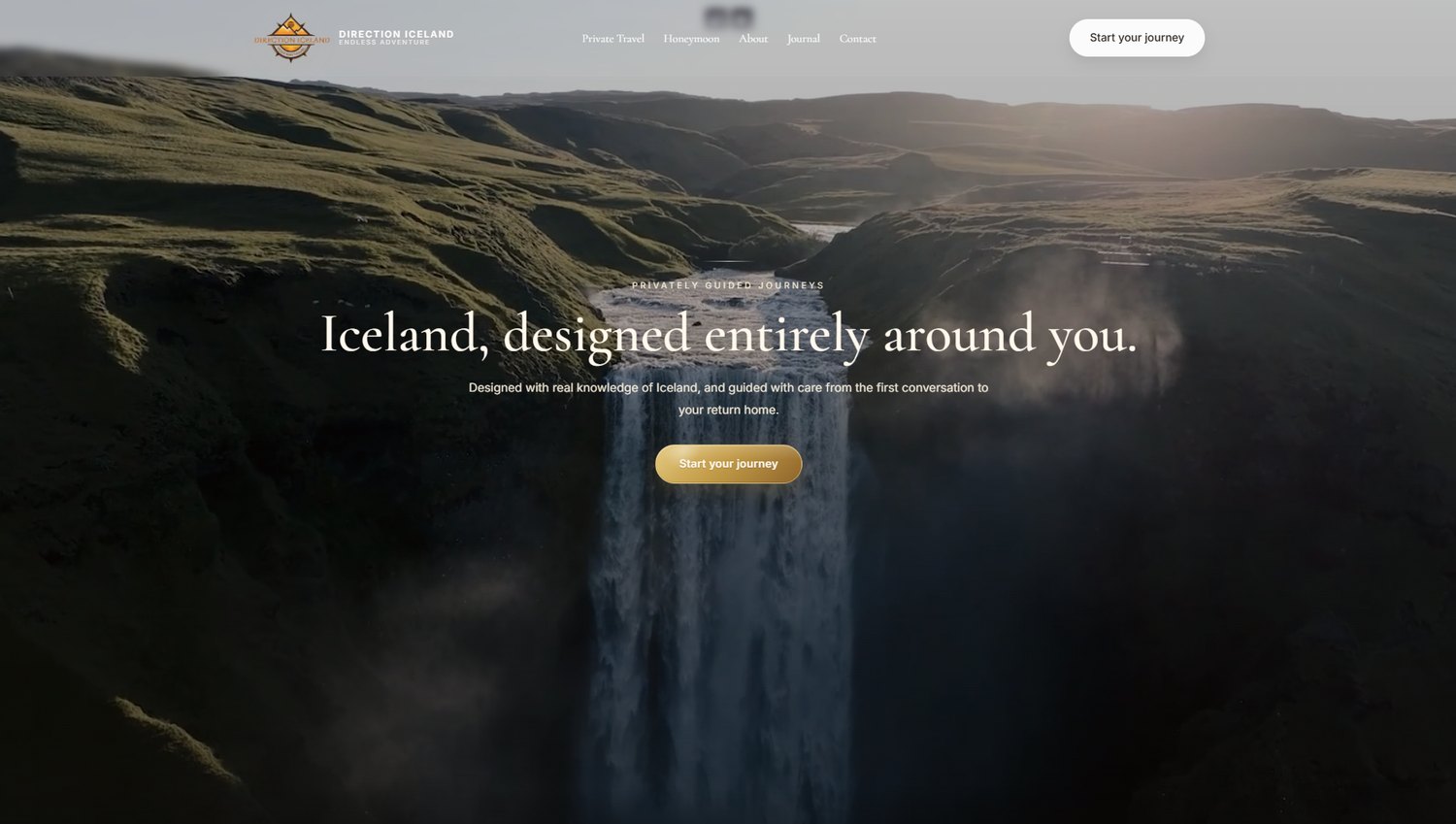 Direction Iceland website screenshot